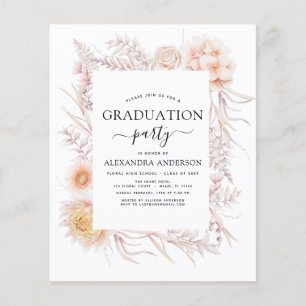 Budget 2023 Graduation Boho Chic Dusty Pink Desert Flyer