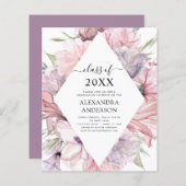 Budget 2023 Graduation Boho Dusty Pink Purple (Front/Back)