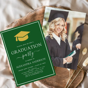 Budget 2023 Graduation Green Gold Photo Picture Fl Flyer