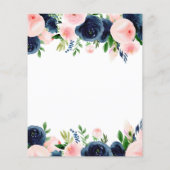 Budget 2023 Graduation Navy Blue Blush Pink Floral (Back)