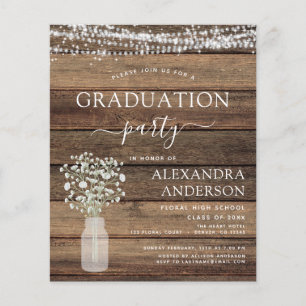 Budget 2023 Graduation Rustic Baby's Breath Lights Flyer