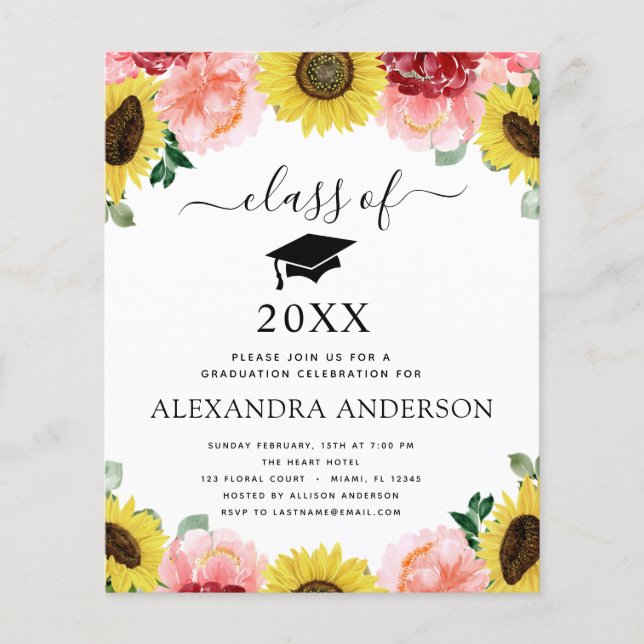 Budget 2023 Graduation Sunflower Country Flyer (Front)