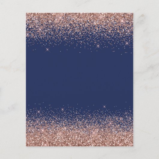 Budget 2023 Navy Blue Graduation Invitation (Back)