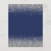 Budget 2023 Navy Blue Silver Graduation Invitation (Back)