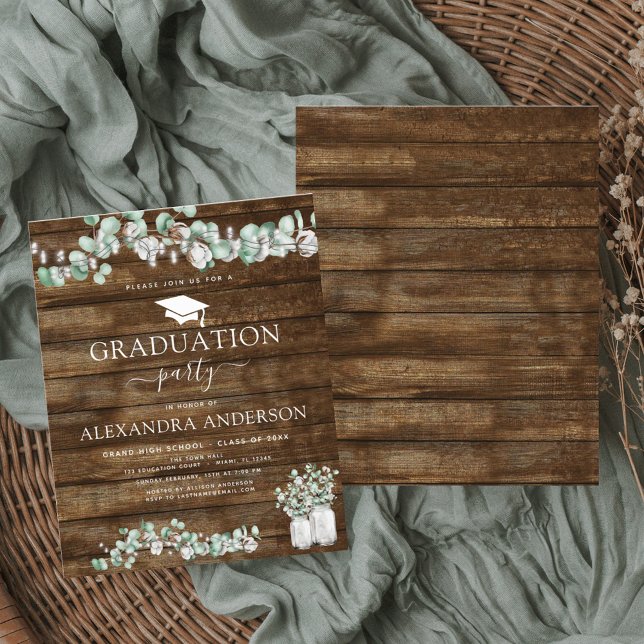 Budget 2023 Rustic Graduation Party Invitation (Creator Uploaded)