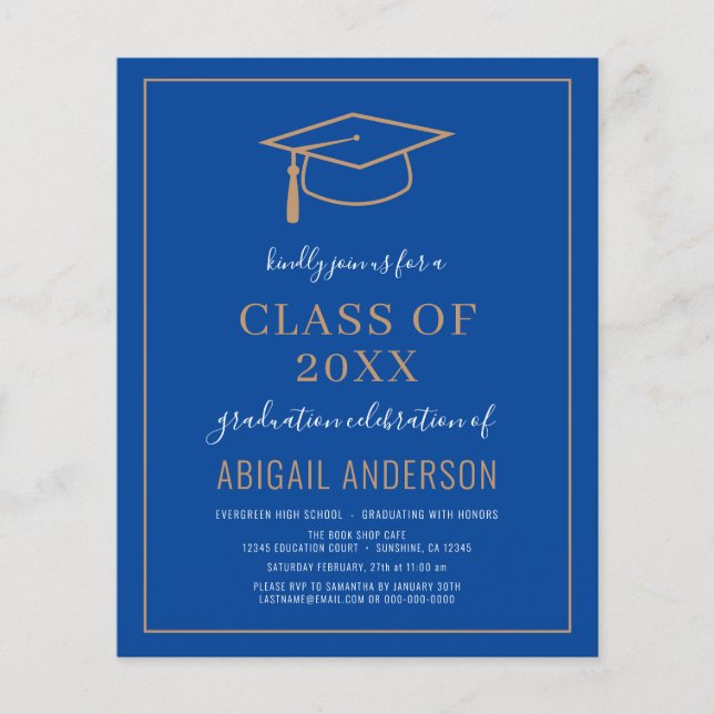 Budget 2023 Simple Graduation Photo Invitation (Front)