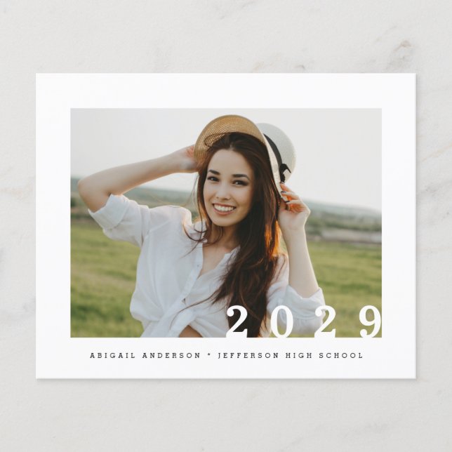 Budget 2023 Simple Photo Graduation Announcement (Front)