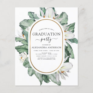 Budget 2023 Tropical Graduation Magnolia Floral Flyer