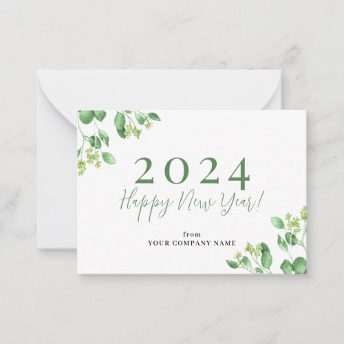 Budget 2024 Happy New Year business holiday Note Card