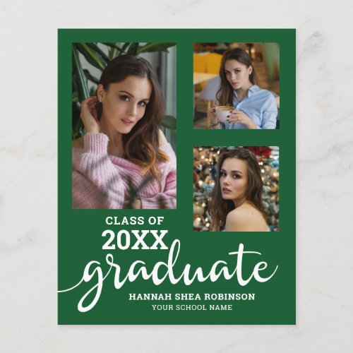 Budget 2024 Multi Photo Graduation Announcement Flyer