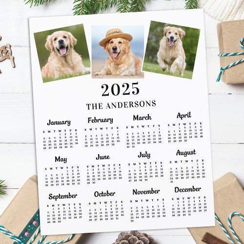 Budget 2025 Personalized Photos 12 Month Calendar