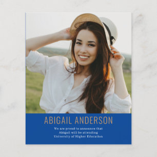 Budget 2025 Simple Grad Photo Blue Gold Invitation Flyer