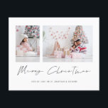 Budget 2026 Calendar 2 Photo Merry Christmas<br><div class="desc">Budget 2026 Calendar 2 Photo Merry Christmas. A budget price smaller 4.5 x 5.6 “ alternative on 110lbs, similar in thickness to a postcard. There is ONE per sheet. Simply replace the two sample photos with your own and personalise with your greeting and names at the bottom. Merry Christmas is...</div>