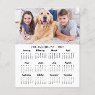 Budget 2027 Custom Photo 12 Month Calendar Card
