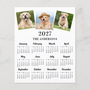 Budget 2027 Personalized Photos 12 Month Calendar