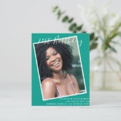 BUDGET 21st Birthday Invite PHOTO Keepsake (Standing Front)