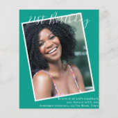 BUDGET 21st Birthday Invite PHOTO Keepsake (Front)