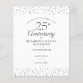 Budget 25th Anniversary Silver Heart Save the Date | Zazzle