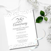 Budget 25th Anniversary Silver Hearts Invitation