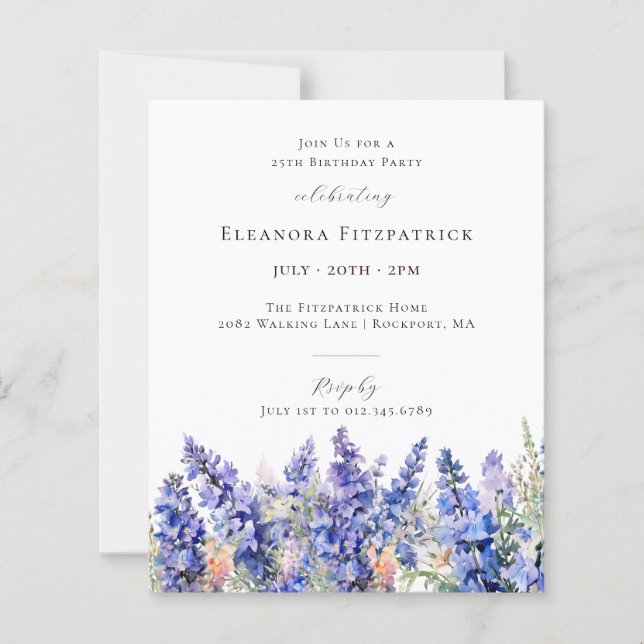 BUDGET 25th Birthday July Birth Month Flower (Front)