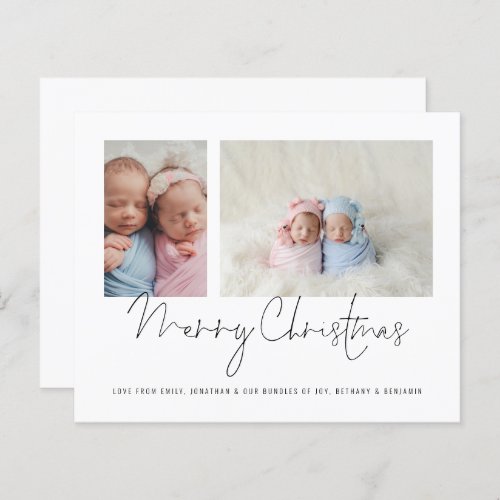 Budget 2 Photo Collage Baby Twins First Christmas