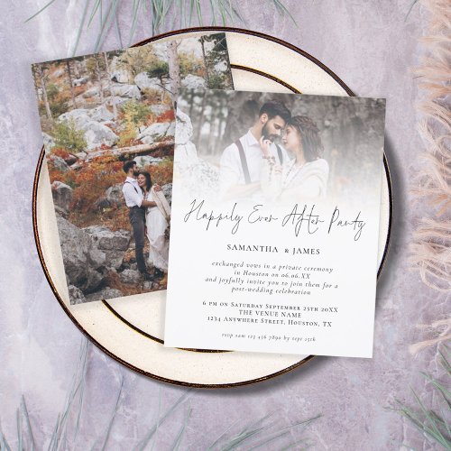 Budget 2 Photo Happily Ever After Wedding Invite