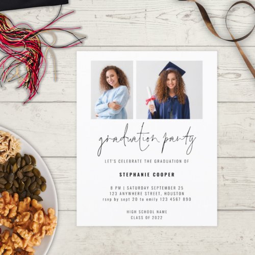 Budget 2 Photo Script 2024 Graduation Party Invite