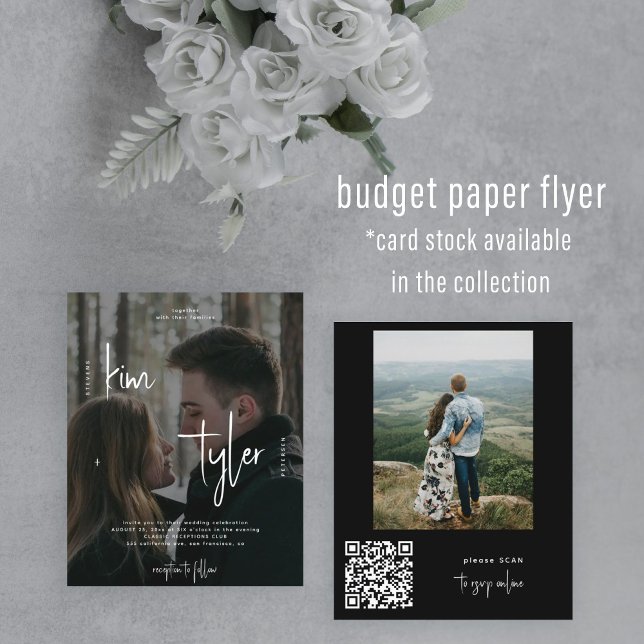 Budget 2 photos QR CODE script wedding Invitation Flyer (Creator Uploaded)