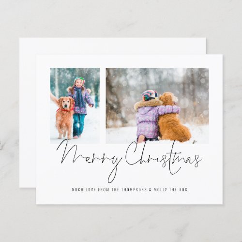 Budget 2 Photos Script Family Dog Merry Christmas