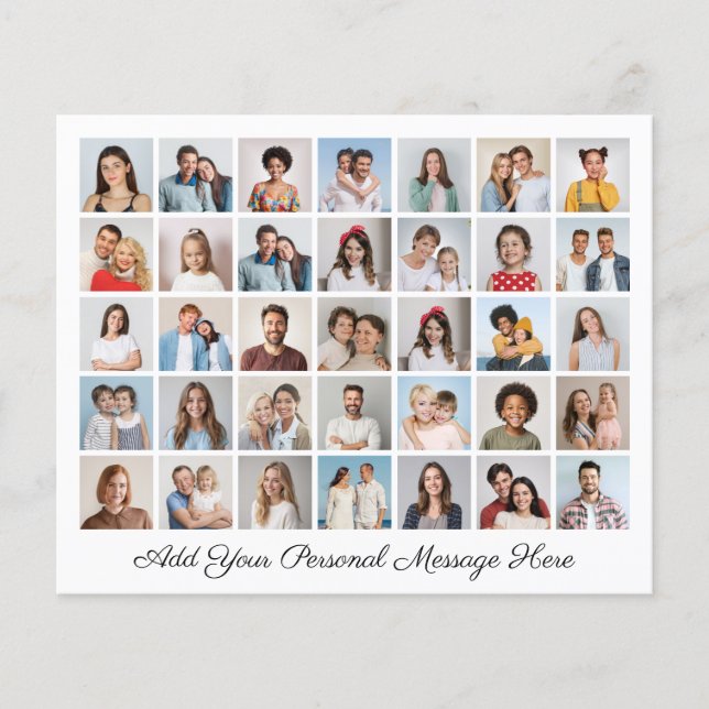 Budget 35 Photo Collage Add Your Own Greeting Card (Front)