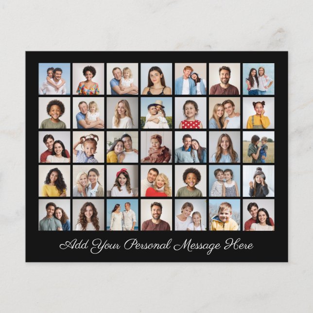 Budget 35 Photo Collage Add Your Own Greeting Card (Front)