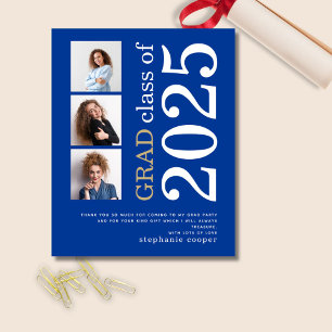 Budget 3 photo 2025 Blue Graduation Thank You