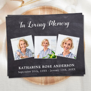 Budget 3 Photo Funeral Thank You Card Sympathy