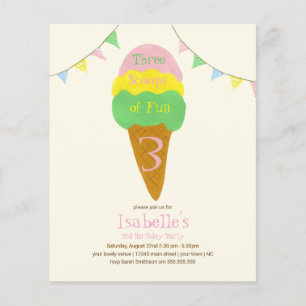 Budget 3 Scoops of Fun 3rd Birthday Party