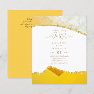 Budget 40th Birthday Glitter Agate Girly Design