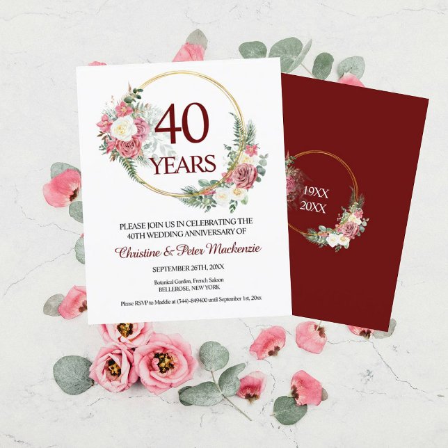 Budget 40th Wedding Ruby Roses Anniversary  (Creator Uploaded)