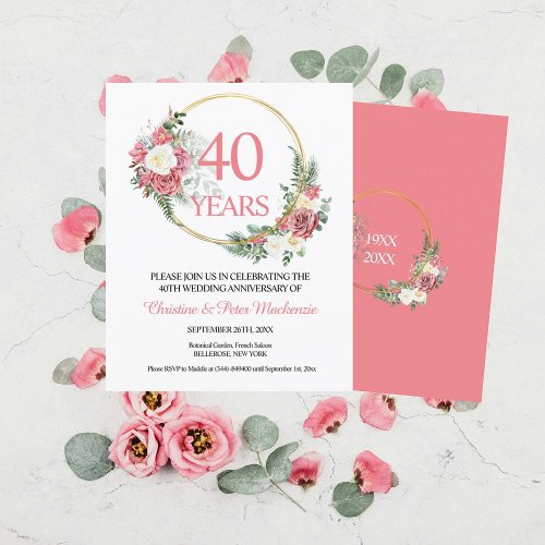 Budget 40th Wedding Ruby Roses Anniversary 