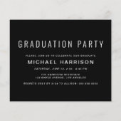 Budget 4 Photo Black Graduation Party Invitation (Back)