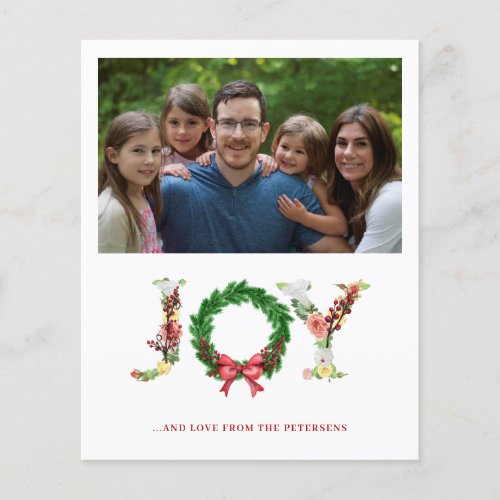 Budget 4 photo collage family Christmas greetings