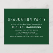 Budget 4 Photo Green Graduation Party Invitation (Back)