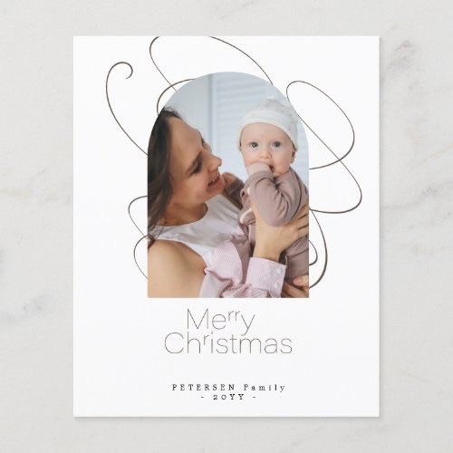 Budget 4 photo Merry Christmas Holiday Card Flyer