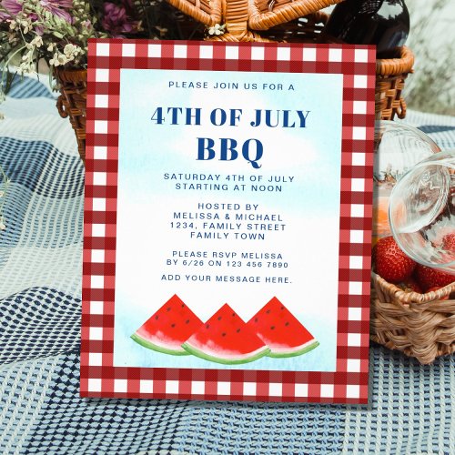 Budget 4th Of July BBQ Invitation Flyer