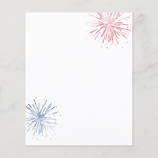 Budget 4th of July Independence Day Red White Blue (Back)