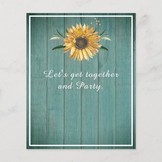 Budget 50 and Fabulous | Sunflower green Birthday (Back)