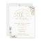 Budget 50th Anniversary Heart Floral Invitation