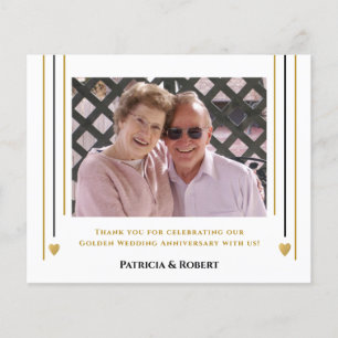 Budget 50th Anniversary Photo Thank You Card