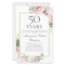 Budget 50th Anniversary Pink Floral Invitation