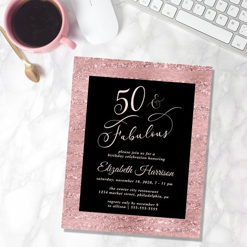 Budget 50th Birthday Party Elegant Rose Gold