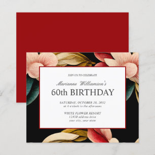 Budget 60th Birthday Feminine VINTAGE FLOWERS
