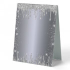 Budget 60th birthday silver glitter invitation